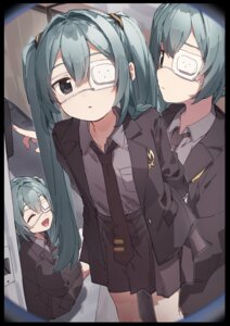 Rating: Safe Score: 15 Tags: eyepatch hatsune_miku kusaka_shi monitoring_(vocaloid) seifuku vocaloid User: himeno_nanako