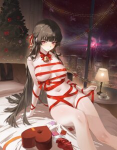 areola chisa christmas erect_nipples haku89 naked_ribbon wuthering_waves