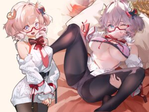 Rating: Questionable Score: 33 Tags: bra chu-2 horns megane open_shirt pantsu pantyhose see_through sweater whisp User: kiyoe