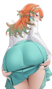 ass hololive hololive_english oikomia skirt_lift takanashi_kiara