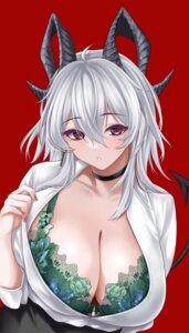 Rating: Questionable Score: 28 Tags: bra dress_shirt horns lingerie open_shirt rain_(rain910) tail undressing wuthering_waves zani User: FutureTribute