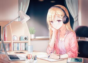Rating: Safe Score: 32 Tags: ayase_saki cleavage gimai_seikatsu headphones hiten User: himeno_nanako