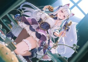 Rating: Questionable Score: 59 Tags: amakusa_fran animal_ears detexted garter iltusa indie_virtual_youtuber kitsune skirt_lift tail uniform User: Anonymous