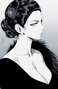 Rating: Questionable Score: 10 Tags: cleavage fubuki_(one_punch_man) monochrome mostlybluewyatt one_punch_man User: charunetra