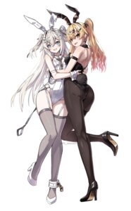 animal_ears ass bunny_ears bunny_girl garter heels no_bra pantyhose stockings tail takanashi_kei_(hitsujikan) thighhighs