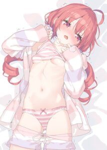 Rating: Questionable Score: 48 Tags: hazuki_watora kani_biimu loli no_bra pajama pantsu shimapan shirt_lift underboob undressing wet User: himeno_nanako