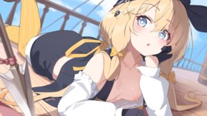 breasts deep-sea_scout_(shadowverse) ichien_ekaki loli nipples no_bra shadowverse wallpaper wardrobe_malfunction