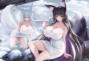 Rating: Questionable Score: 42 Tags: akipopopopoon animal_ears azur_lane kitsune musashi_(azur_lane) onsen see_through shinano_(azur_lane) tail towel wet User: Arsy