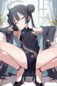 blue_archive chinadress halo heels loli no_bra nopan ryuuge_kisaki szkure.