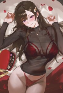 Rating: Questionable Score: 63 Tags: bra lingerie pantsu rucarachi see_through valentine User: Arsy