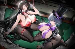 Rating: Questionable Score: 34 Tags: akipopopopoon animal_ears azur_lane bunny_ears bunny_girl cheshire_(azur_lane) garter no_bra pantyhose taihou_(azur_lane) User: SenjounoValkyria