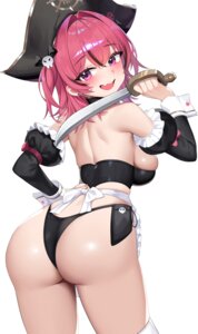 ass bikini goddess_of_victory:_nikke maid mast_(nikke) mili_(pixiv24297867) no_bra pirate swimsuits sword thighhighs thong