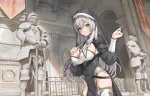 Rating: Questionable Score: 35 Tags: hololive kagemoe1003 no_bra nopan nun shirogane_noel stockings thighhighs User: Anonymous
