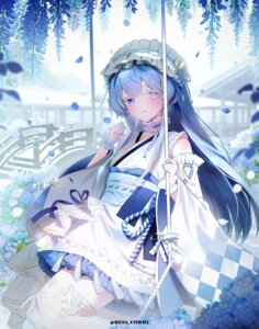 heterochromia lolita_fashion resa_commi thighhighs wa_lolita