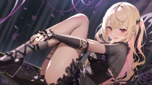 Rating: Questionable Score: 73 Tags: dress garter heels heterochromia hoshikawa_sara nijisanji ruo see_through skirt_lift User: KenB