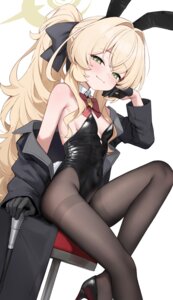 Rating: Questionable Score: 62 Tags: animal_ears artist_revision blue_archive bunny_ears bunny_girl dombear halo heels loli no_bra pantyhose professor_niyaniya tail User: KenB