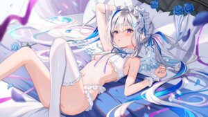 Rating: Questionable Score: 55 Tags: amane_kanata hololive no_bra pantsu satoupote thighhighs wallpaper wings User: Anonymous