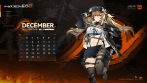 calendar garter girls_frontline_2:_exilium gun lenna tagme thighhighs ump9_(girls_frontline) wallpaper weapon