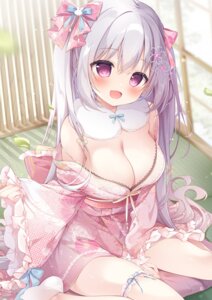 Rating: Questionable Score: 67 Tags: garter kimono no_bra open_shirt shiroki_mochi User: wq15987654