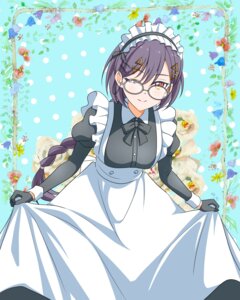 katsuragi_izumi love_live!_(series) love_live!_hasu_no_sora_jogakuin_school_idol_club maid megane skirt_lift tagme
