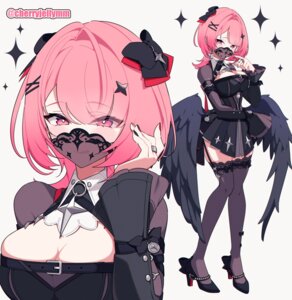 Rating: Questionable Score: 20 Tags: heels miri_(cherryjelly) no_bra ramiel stockings thighhighs wings zenless_zone_zero User: zyll