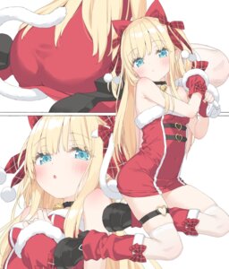 animal_ears ass christmas dress garter kani_biimu loli nekomimi no_bra shimotsuki_potofu tail thighhighs