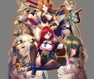 Rating: Questionable Score: 9 Tags: armor baseson bikini_armor garter gintarou japanese_clothes katagiri_hinata natsuhiko no_bra saeki_hokuto sengoku_koihime sengoku_koihime_brave skirt_lift smoking sword thighhighs transparent_webp weapon User: moonian