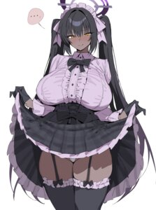 Rating: Questionable Score: 31 Tags: blue_archive halo kakudate_karin maid pantsu skirt_lift stockings thighhighs thong xipa User: Genex