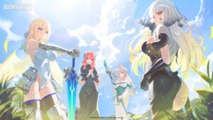 Rating: Questionable Score: 27 Tags: animal_ears armor blade_(brown_dust_ii) brown_dust_ii domi_(hongsung0819) dress fishnets garter horns justia leotard liberta no_bra nun sword thighhighs tyr wallpaper weapon wings User: blooregardo