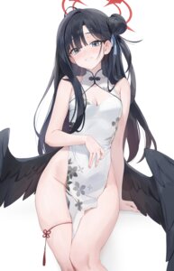 Rating: Questionable Score: 51 Tags: angel blue_archive chinadress cleavage garter nakamasa_ichika no_bra nopan rang_go wings User: Arsy