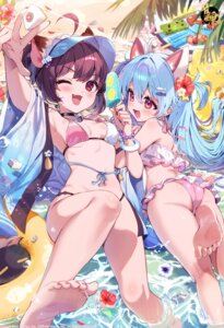 Rating: Questionable Score: 54 Tags: animal_ears ass bikini feet ichihime_(majsoul) igarashi_haruna japanese_clothes katto_(viking) majsoul nekomimi open_shirt see_through swimsuits wet User: himeno_nanako