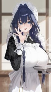 Rating: Questionable Score: 9 Tags: breast_hold hololive hololive_english maid ouro_kronii pantsu_shot User: lacepanties