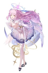 angel blue_archive garter misono_mika mo:oku no_bra see_through wings