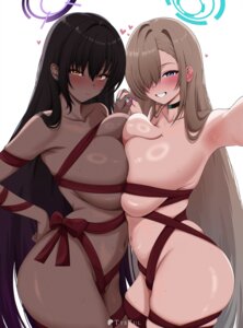 Rating: Questionable Score: 33 Tags: blue_archive halo ichinose_asuna kakudate_karin naked_ribbon selfie symmetrical_docking tyrzul valentine wet User: Genex