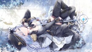 iriam riyu_cott thighhighs uniform wallpaper weapon yamiyamispia