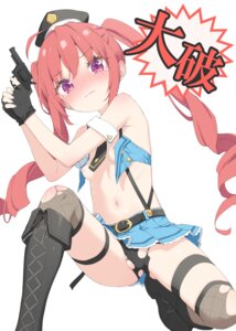 Rating: Questionable Score: 52 Tags: bike_shorts breasts cameltoe fishnets garter gun hazuki_watora kani_biimu loli nipple_slip no_bra nopan open_shirt police_uniform skirt_lift thighhighs torn_clothes wardrobe_malfunction User: himeno_nanako