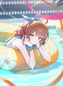 gakuen_idolm@ster hanami_ume ningen_mame seifuku swimsuits the_idolm@ster wet