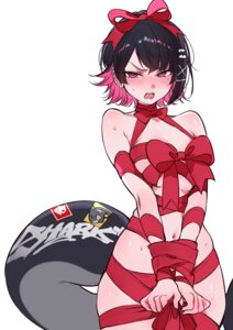 bondage ellen_joe naked_ribbon qiandaiyiyu tail wet zenless_zone_zero