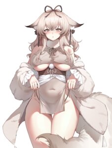 Rating: Questionable Score: 50 Tags: animal_ears azur_lane japanese_clothes kitsune minase_(azur_lane) no_bra tail uchihasakino underboob User: KenB