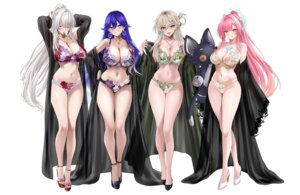 Rating: Questionable Score: 56 Tags: aemeath bra heels hiyuki lingerie lucilla lynae m_(1n910) open_shirt pantsu robe see_through tattoo undressing wuthering_waves User: Genex