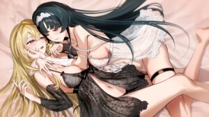 Rating: Questionable Score: 11 Tags: astra_yao evelyn_chevalier galibo garter lingerie pantsu see_through skirt_lift symmetrical_docking yuri zenless_zone_zero User: Arsy