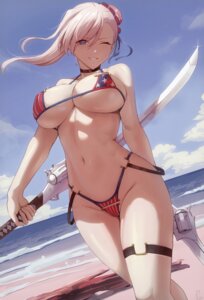 Rating: Questionable Score: 49 Tags: bikini fate/grand_order garter kakeku miyamoto_musashi_(fate) swimsuits sword User: VigorousMMM