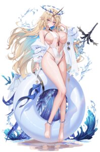 Rating: Questionable Score: 70 Tags: fleurdelys horns lilac_(k32420276) megane pointy_ears see_through swimsuits sword tattoo wet wuthering_waves User: charunetra