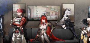 animal_ears garter horns mecha_musume no_bra punishing:_gray_raven tagme tattoo thighhighs