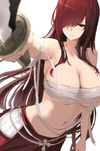 bandages erza_scarlet fairy_tail liaowen sarashi sketch sword