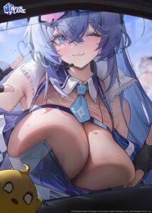 azur_lane enterprise_(azur_lane) manjuu_(azur_lane) megane new_jersey_(azur_lane) no_bra see_through yostar