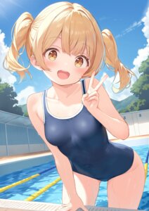 school_swimsuit swimsuits wet yunarebun