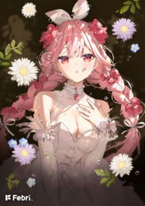 animal_ears atelier_live bunny_ears dress no_bra rosuuri rosuuri_(vtuber) see_through