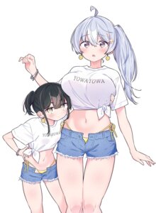 Rating: Questionable Score: 30 Tags: bikini breast_hold fukuchi_kamio hiwamura_hiyori loli shirt_lift swimsuits torn_clothes yowayowa_sensei yukishita_yuuki User: himeno_nanako