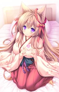 Rating: Safe Score: 24 Tags: animal_ears japanese_clothes kitsune lump_of_sugar mito_mashiro moekibara_fumitake tail tayutama tayutama_2 User: k25c2yf